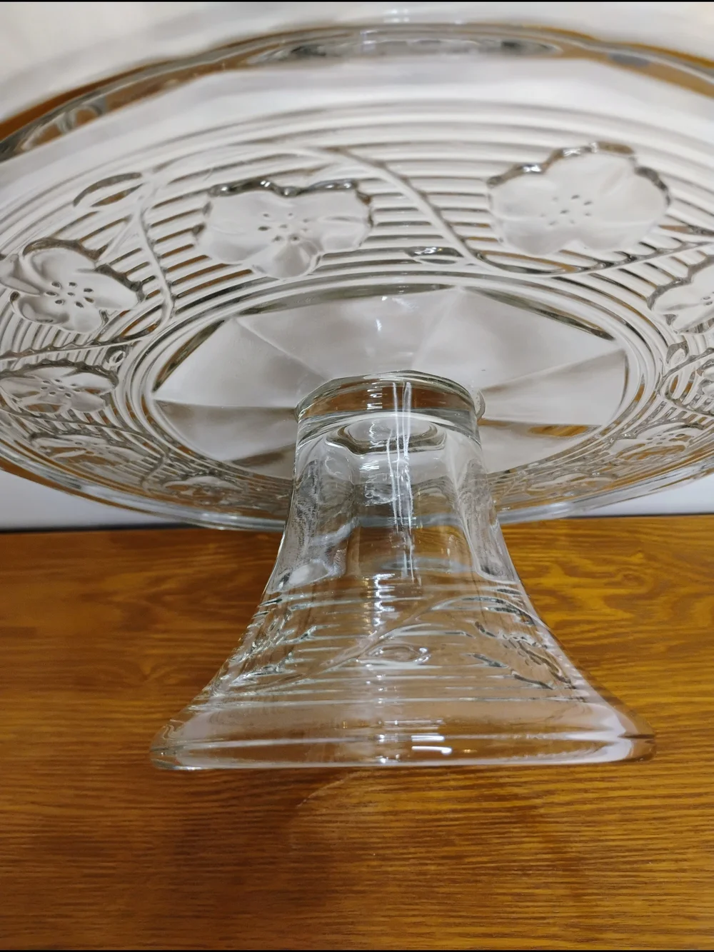 Anchor Hocking Clear Glass Pedestal Cake Plate